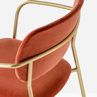 Pedrali Jazz 3704 upholstered armchair with steel frame
