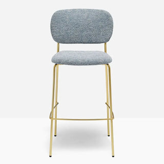 Pedrali Jazz upholstered stool with steel frame