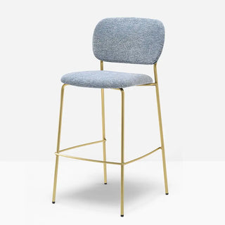 Pedrali Jazz upholstered stool with steel frame