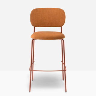 Pedrali Jazz upholstered stool with steel frame