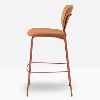 Pedrali Jazz upholstered stool with steel frame