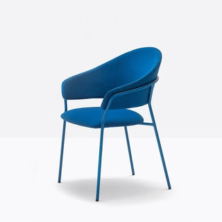 Pedrali Jazz 3716 upholstered armchair with steel frame - Buy now on ShopDecor - Discover the best products by PEDRALI design