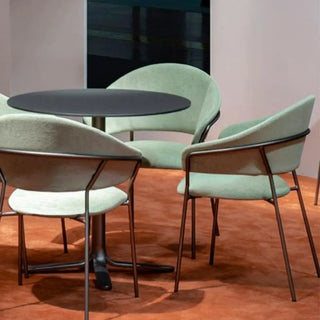Pedrali Jazz 3716 upholstered armchair with steel frame - Buy now on ShopDecor - Discover the best products by PEDRALI design