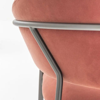 Pedrali Jazz 3716 upholstered armchair with steel frame