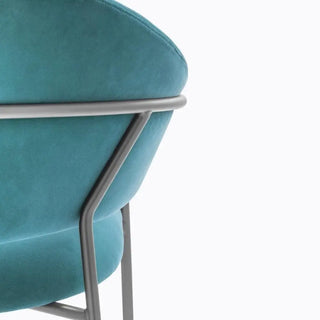 Pedrali Jazz upholstered lounge stool with steel frame