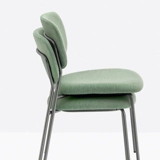Pedrali Jazz 3719 upholstered chair with steel frame
