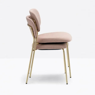Pedrali Jazz 3719 upholstered chair with steel frame