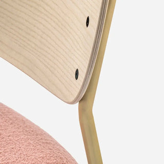 Pedrali Jazz 3720 upholstered chair with ash backrest and steel frame