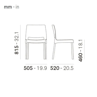 Pedrali Joi 870 chair with polypropylene shell and anodized aluminium frame - Buy now on ShopDecor - Discover the best products by PEDRALI design
