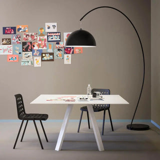Pedrali Koi-Booki 370 polypropylene chair with aluminium frame and legs