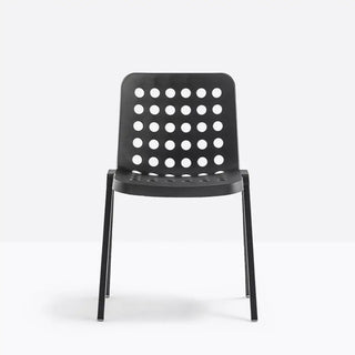 Pedrali Koi-Booki 370 polypropylene chair with aluminium frame and legs Black NPE Black - Buy now on ShopDecor - Discover the best products by PEDRALI design