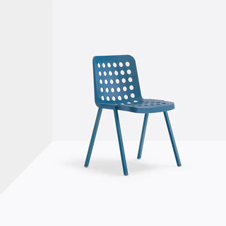 Pedrali Koi-Booki 370 polypropylene chair with aluminium frame and legs