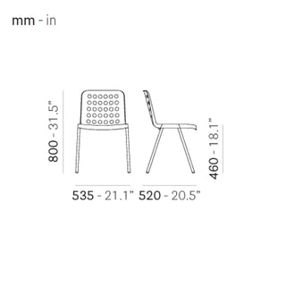 Pedrali Koi-Booki 370 polypropylene chair with aluminium frame and legs - Buy now on ShopDecor - Discover the best products by PEDRALI design