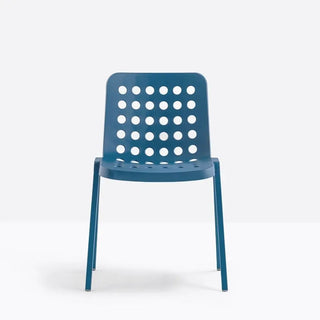 Pedrali Koi-Booki 370 polypropylene chair with aluminium frame and legs Blue BL300E Blue BL - Buy now on ShopDecor - Discover the best products by PEDRALI design