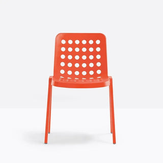 Pedrali Koi-Booki 370 polypropylene chair with aluminium frame and legs Orange AR400E Orange AR - Buy now on ShopDecor - Discover the best products by PEDRALI design
