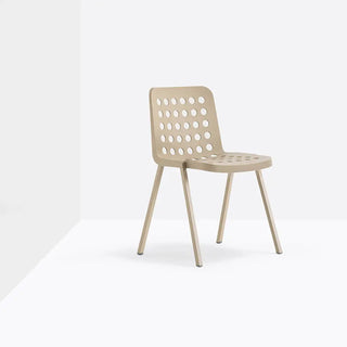 Pedrali Koi-Booki 370 polypropylene chair with aluminium frame and legs