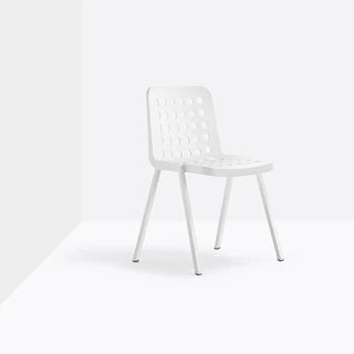 Pedrali Koi-Booki 370 polypropylene chair with aluminium frame and legs