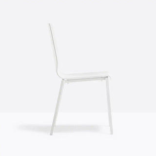 Pedrali Kuadra 1101 chair with technopolymer shell and square steel frame - Buy now on ShopDecor - Discover the best products by PEDRALI design