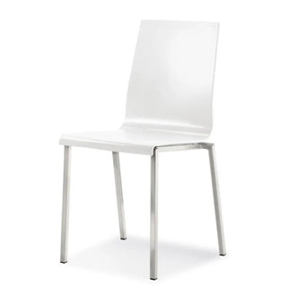 Pedrali Kuadra 1101 chair with technopolymer shell and square steel frame - Buy now on ShopDecor - Discover the best products by PEDRALI design