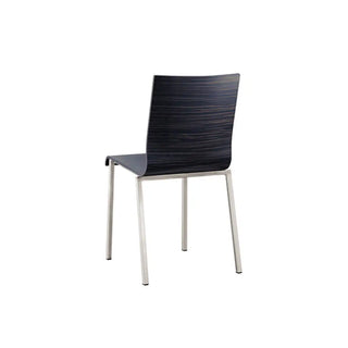 Pedrali Kuadra 1321 chair with oak shell and square steel frame - Buy now on ShopDecor - Discover the best products by PEDRALI design