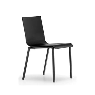 Pedrali Kuadra XL 2401 chair with technopolymer shell and square steel frame