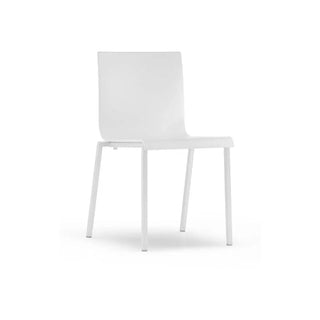 Pedrali Kuadra XL 2401 chair with technopolymer shell and square steel frame