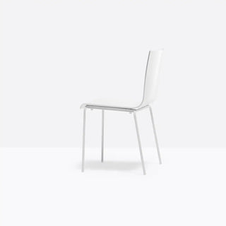 Pedrali Kuadra XL 2403 chair with technopolymer shell and round steel frame - Buy now on ShopDecor - Discover the best products by PEDRALI design