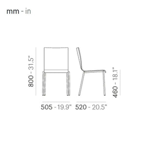 Pedrali Kuadra XL 2413 chair with oak shell and round steel frame - Buy now on ShopDecor - Discover the best products by PEDRALI design