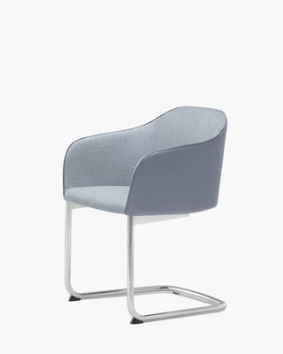 Pedrali Laja Cantilever 882/2 armchair with upholstered shell and steel frame