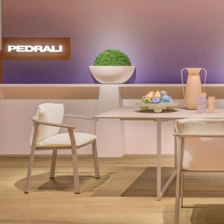 Pedrali Lamorisse 3684 aluminium chair with removable cushion