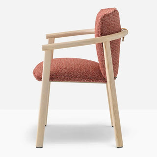 Pedrali Lamorisse Wood 3686 ash chair with removable cushion