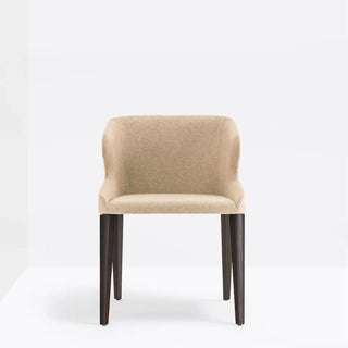 Pedrali Leila 681 upholstered armchair with oak frame