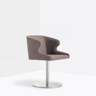 Pedrali Leila 683 swivel upholstered chair with round steel base