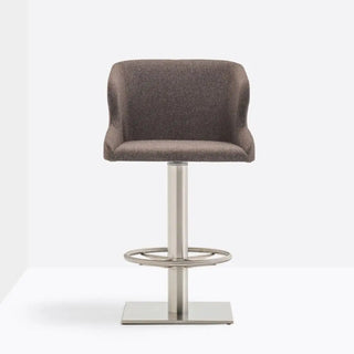 Pedrali Leila 687 swivel upholstered stool with round steel base