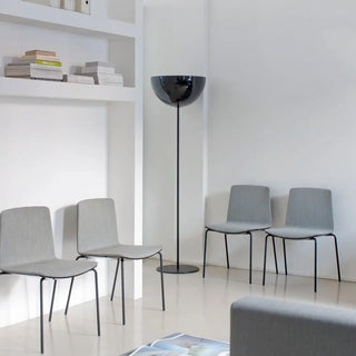 Pedrali Lighting Time L002ST floor lamp with double polycarbonate diffuser and steel base