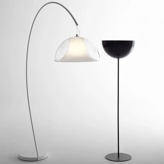 Pedrali Lighting Time L002T floor lamp with double polycarbonate diffuser and steel base