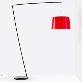Pedrali Lighting Time L001T floor lamp with single polycarbonate diffuser and steel base
