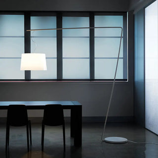 Pedrali Lighting Time L001T floor lamp with single polycarbonate diffuser and steel base