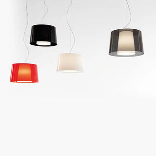 Pedrali Lighting Time L001S suspension lamp with double polycarbonate diffuser