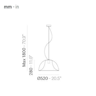 Pedrali Lighting Time L002S suspension lamp with double polycarbonate diffuser