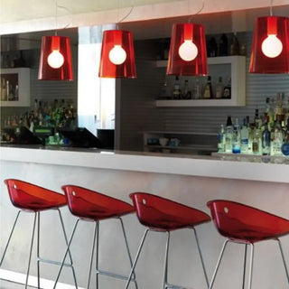 Pedrali Lighting Time L001S suspension lamp with single polycarbonate diffuser