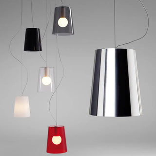Pedrali Lighting Time L001S suspension lamp with single polycarbonate diffuser