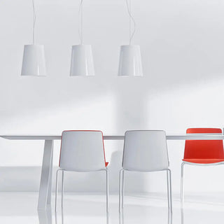 Pedrali Lighting Time L001S suspension lamp with single polycarbonate diffuser