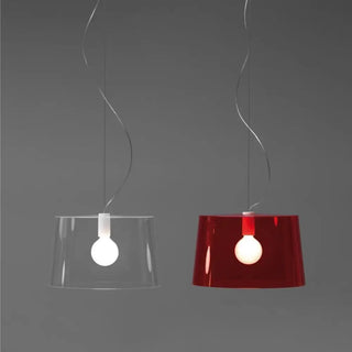 Pedrali Lighting Time L001S suspension lamp with single polycarbonate diffuser