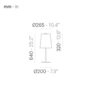 Pedrali Lighting Time L001TA table lamp with single polycarbonate diffuser and steel base