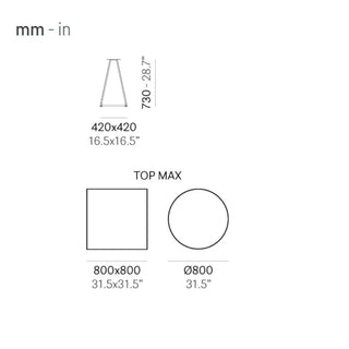 Pedrali Lunar 5440 steel table base
