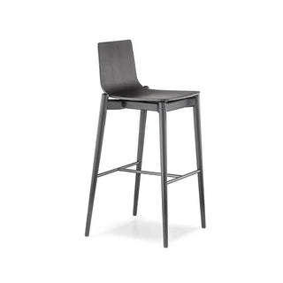 Pedrali Malmo ash stool with steel footrest