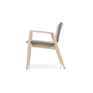 Pedrali Malmo 296 Lounge upholstered armchair with ash frame