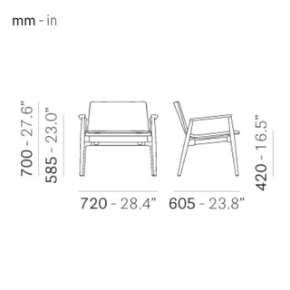 Pedrali Malmo 296 Lounge upholstered armchair with ash frame