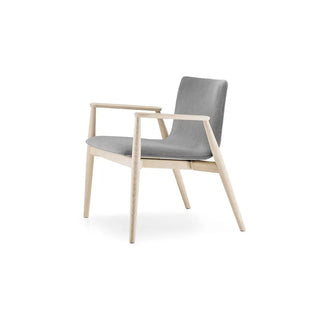 Pedrali Malmo 296 Lounge upholstered armchair with ash frame